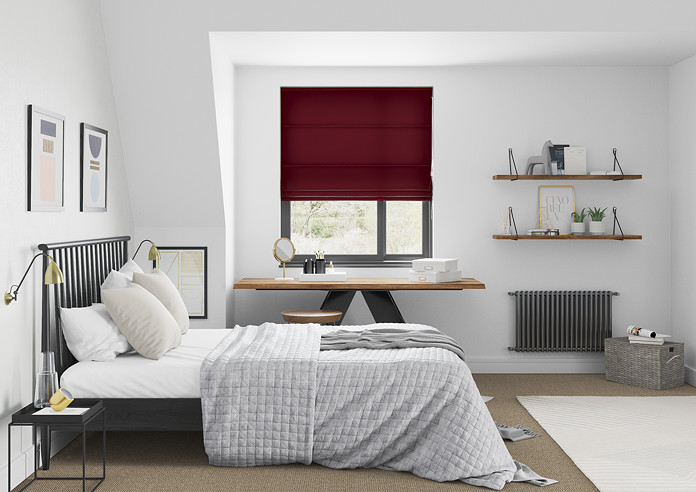 Faux Suede, Maroon - Roman Blind - Image 5